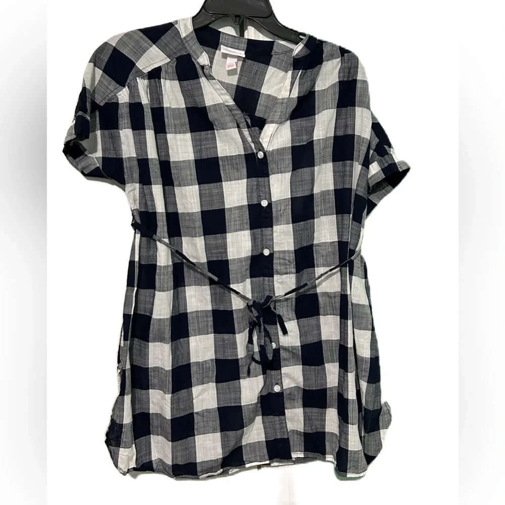 Isabel Maternity plaid shirt - Picture 1 of 4
